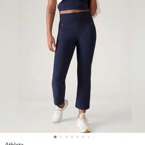 Athleta Deep Navy Cropped Straight-Leg Pants